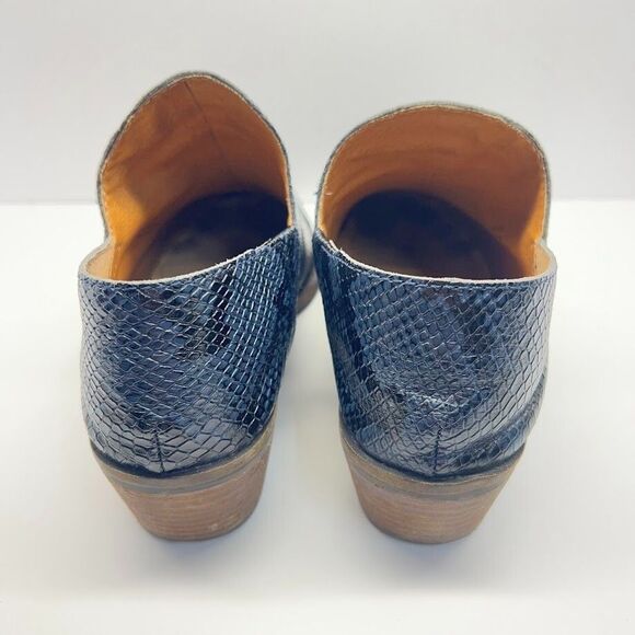 Lucky‎ Brand Snakeskin Blue/Black Fausst Leather Booties Women's 9 - Picture 4 of 7
